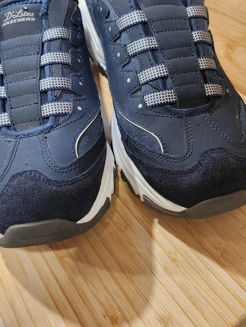 Skechers D'Lites Resilient Navy Blue Slip On Mule Sneaker Clog Women’s Size 11